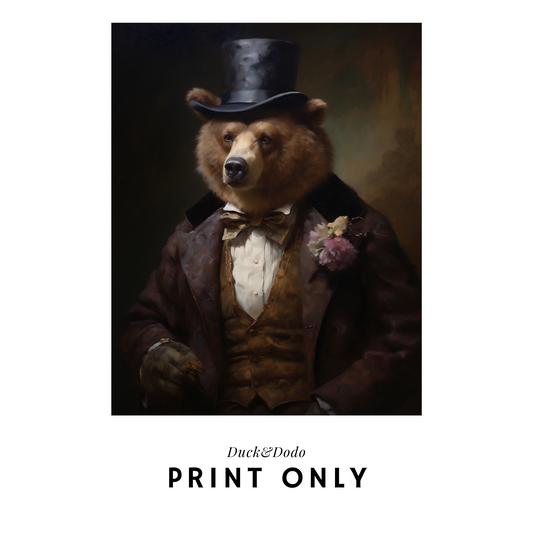 Mr. Bear Portrait Print