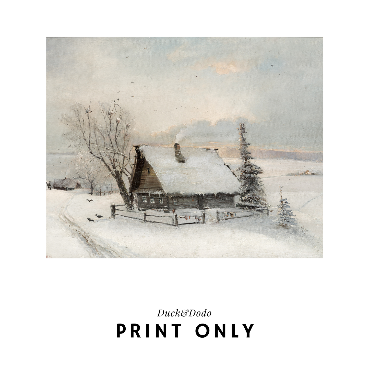 Winter Farmhouse Print