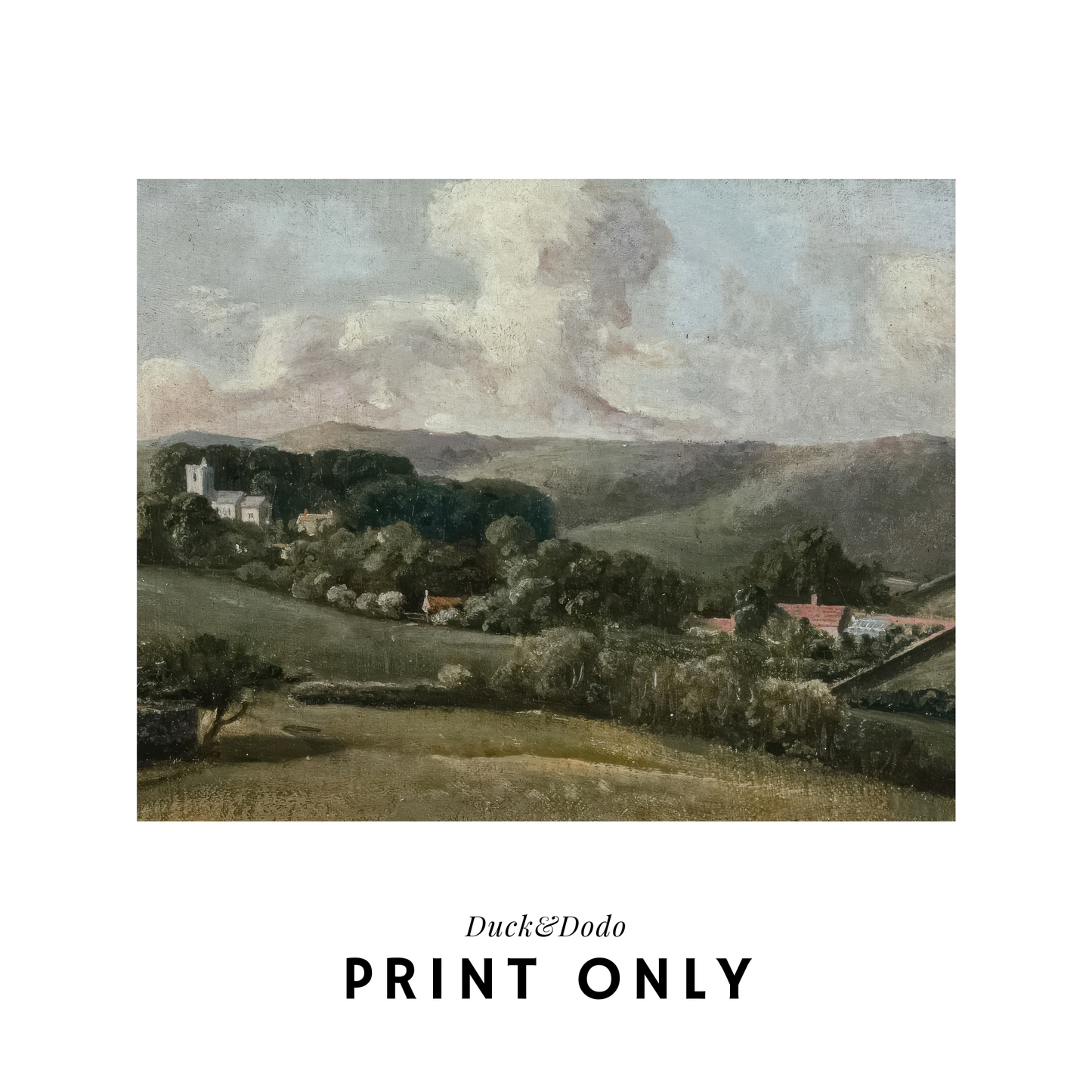 Rolling hills scenery print
