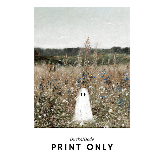 Ghost in lavender Field print