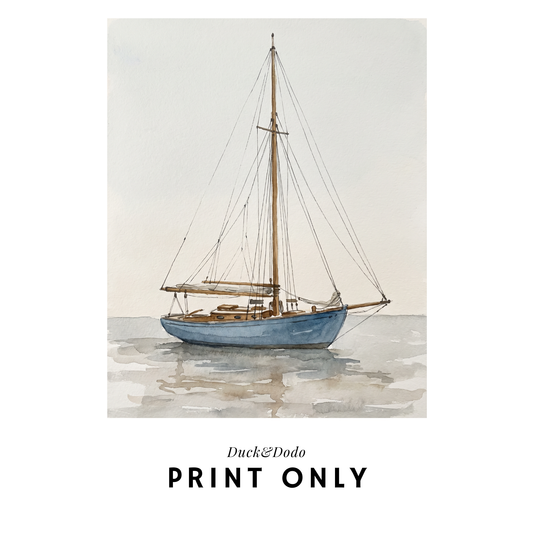 sailboat print