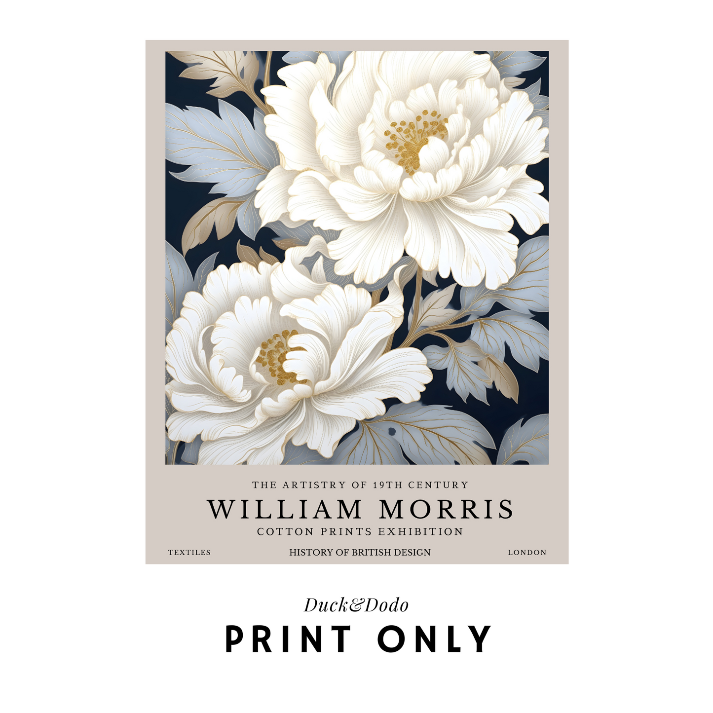 William Morris white Flower